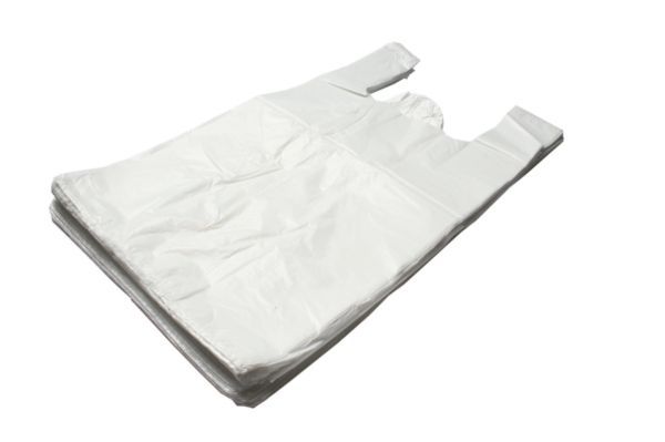 Reklamówka HDPE 25/5/45 Biała 12mq a`100