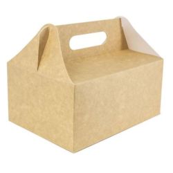 Pudełko cukiernicze z rączką 190x140x90 Kraft a`50