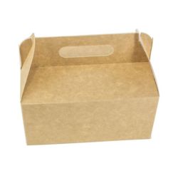 Pudełko cukiernicze z rączką 190x140x90 Kraft a`50