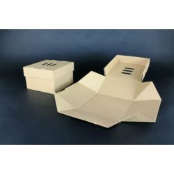 Burger XL pudełko rozkładane 13x13x10 kraft a`100